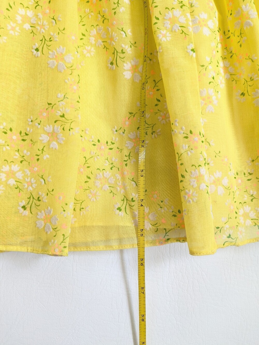 Vintage 70's Lorrie Deb Yellow Prarie Prom Maxi Ruffle Dress XS USA Union Made - Picture 10 of 17